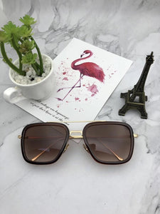 CURTAIN Retro Vintage Designer Steam Punk Pilot Sunglasses Iron Man 3 TONY Stark Sun Glasses Men Gothic Rossi Coating  UV400