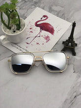 Load image into Gallery viewer, CURTAIN Retro Vintage Designer Steam Punk Pilot Sunglasses Iron Man 3 TONY Stark Sun Glasses Men Gothic Rossi Coating  UV400
